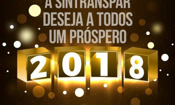 A Sintranspar deseja a todos um próspero 2018!